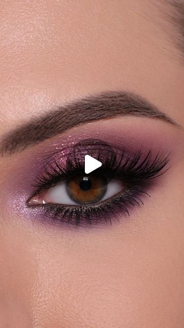 Pink And Plum Eye Makeup, Burgundy Smokey Eye Tutorial, Fushia Eyeshadow Looks, Eye Makeup For Magenta Dress, Pink Smokey Eye Tutorial, Purple Smoky Eyes Makeup, Black And Pink Makeup Looks, Maroon Eyeshadow Looks, Plum Eyeshadow Looks