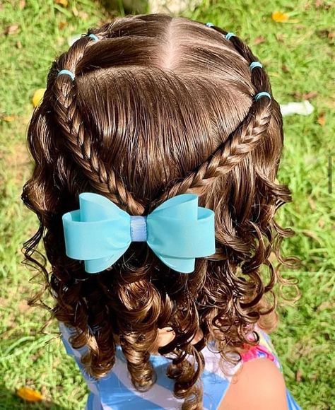 Toddler Hairstyles Girl Fine Hair, Baby Girl Hairstyles Curly, Easy Toddler Hairstyles, Cute Toddler Hairstyles, Girly Hairstyles, Easy Little Girl Hairstyles, Girl Hair Dos, Kids Curly Hairstyles, Lil Girl Hairstyles