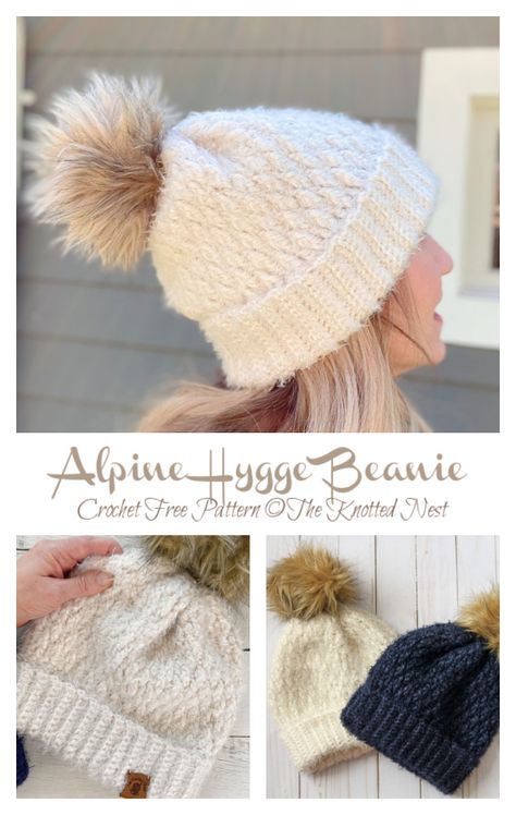 Alpine Hygge Beanie Crochet Free Pattern - Crochet & Knitting Beanie Crochet Free Pattern, Crochet Hygge, Hygge Yarn, Beanie Pattern Free, Crochet Beanie Pattern Free, Beanie Crochet Pattern, Cable Hat, Beanie Crochet, Crochet Beanie Pattern