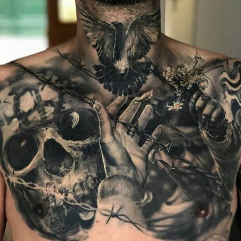 Chest Piece Tattoo Men Design, Chest Tattoo Men Ideas, Klagenfurt Austria, Tattoo Men Ideas, Alas Tattoo, Headdress Tattoo, Full Chest Tattoos, Lion Tattoo Sleeves, Simple Tattoos For Guys