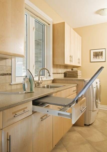 Laundry room in master closet