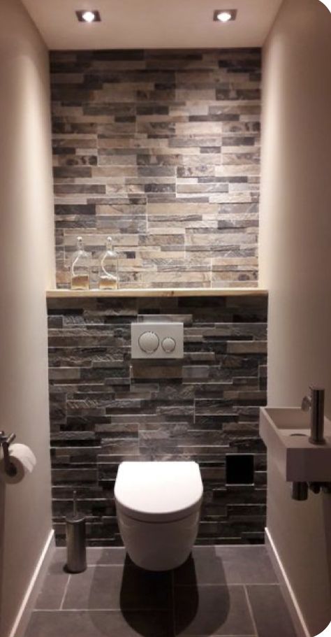 Small Toilet Design, Space Saving Toilet, Makeover Kamar Mandi, Toilette Design, Wc Design, Bilik Air, Small Toilet Room, Shower Area, Photo Pinterest