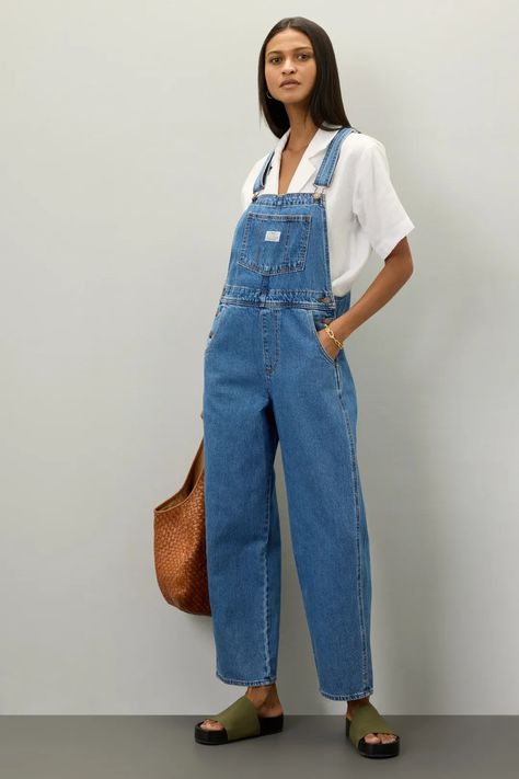 Vintage Overall by Levi's | Rent the Runway Jeans Overall Outfit, Jean Overall Outfits, Cute Overall Outfits, Levis Overalls, Outfit Verano, Vintage Overalls, Overall Outfit, Overalls Outfit, Baseball Outfit