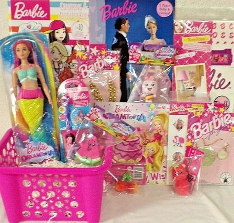 Barbie Gift Basket, Toy Gift Baskets, Toy Gift Basket, Pop Star Party, Best Gift Baskets, Barbie Gifts, Easter Toys, Star Party, Play Set