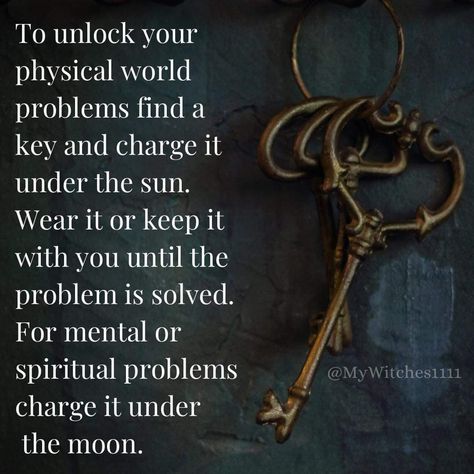 Keys Witchcraft, Key Symbolism Meaning, Keys In Witchcraft, Key Witchcraft, Witchcraft Talisman, Dream Magick, Dark Witchcraft, Witch Powers, Easy Love Spells