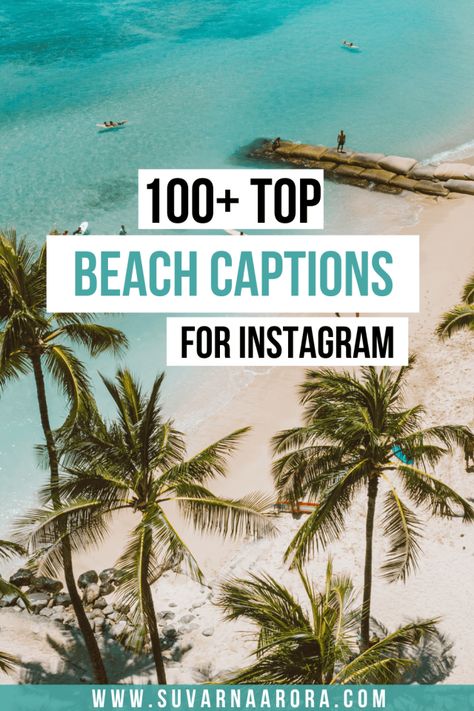 Whether you are planning your next tropical vacation, struggling to come up with some good beach captions for Instagram, or looking for some inspiration, here are the 110 best beach quotes and captions that can help you. #beachcaptions | Cute beach captions | Funny beach quotes | romantic beach quotes | Inspirational beach quotes | summer beach quotes | beach captions with friends | beach life quotes | short beach quotes and sayings | missing the beach quotes | Ocean quotes | sassy beach puns Good Beach Captions For Instagram, Goa Trip Captions For Instagram, Beach Captions For Instagram Bikinis Summer, Goa Trip Captions, Beach Captions Instagram, Good Beach Captions, Short Beach Quotes, Caption Untuk Instagram, Beach Captions For Instagram