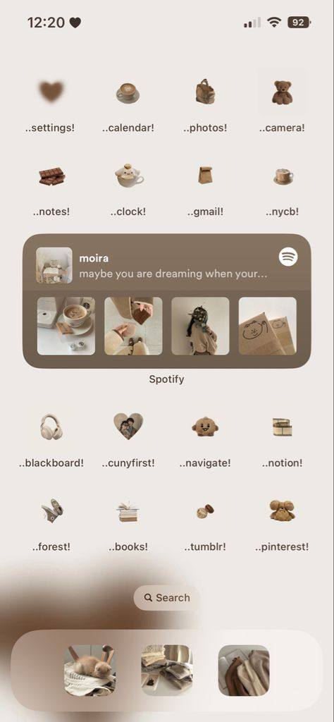 Brown Theme Phone, Aura Phone Layout, Beige Phone Layout, Brown Iphone Layout, Brown Phone Layout, Brown Ios Layout, Beige Phone Theme, Brown Phone Theme, Beige Aura