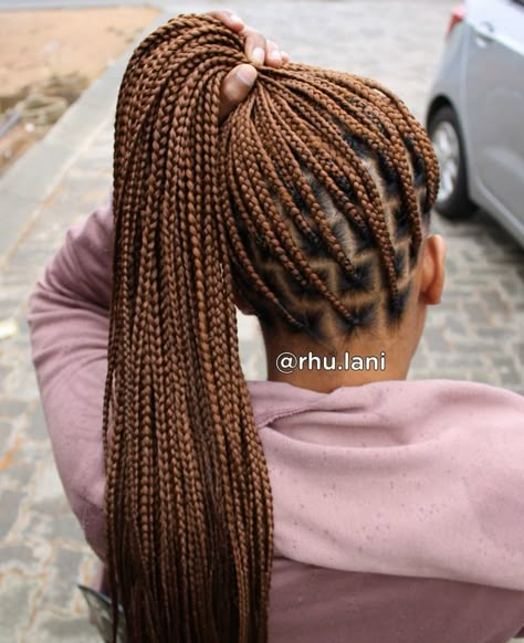 Copper Brown Box Braids, Chocolate Brown Box Braids, Auburn Box Braids Black Women, Light Brown Knotless Braids, Brown Knotless Box Braids, Light Brown Braids, Brown Box Braids, Barbie Hairstyle, Braided Hairstyles For Black Women Cornrows