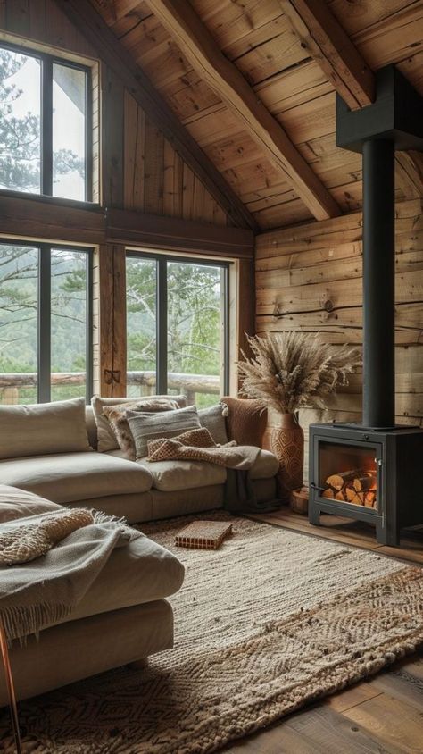 https://decomagz.com/cozy-elegance-60-scandinavian-cabin-interior-design-youll-love/ Pine Wood House Interior, Scandinavian Cabin Interior, Cabin Interior Ideas, Scandinavian Cabin, Cabin Interior Design, Tiny House Loft, Farmhouse Remodel, Cabin Interiors, Modern Tiny House