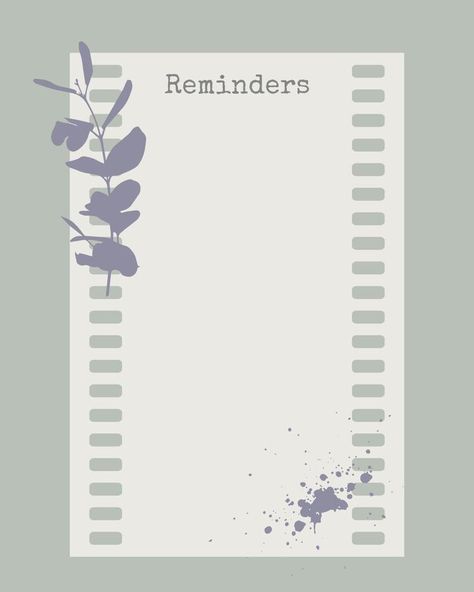 Reminder template vintage collage blank with plants and watercolor spot, blank for notes to do list, planner, ideas. Reminder Template, Do List Planner, To Do List Planner, List Planner, Vintage Collage, Social Media Page Design, Planner Ideas, Page Design, To Do List