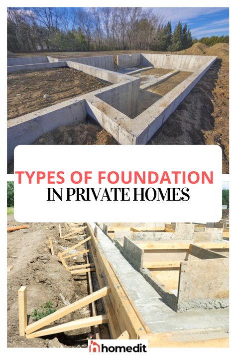 There’s a reason that people say that you can’t create anything of value without a solid foundation. Because the foundation is the single most important part of a house. Without a strong one, the entire house may collapse. Learn more about it here. High Foundation House, Building Foundation Construction, House Foundation Ideas, Nordic House Architecture, House On Slope, Foundation Plan, Home Architecture Styles, Raised House, Types Of Foundation