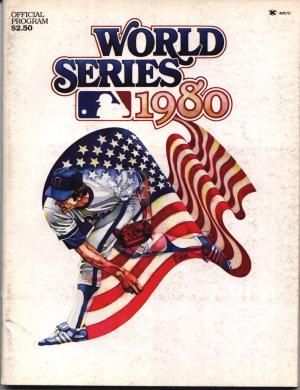 World Series 1980 - Official Program - 77th World Series Phillies World Series, Baseball World Series, Baseball Wall Art, Philadelphia Phillies Baseball, Phillies Baseball, Baseball Posters, Baseball Art, Baseball Memorabilia, Kc Royals