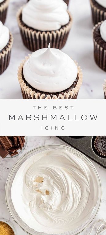 Marshmallow Icing, Bolo Chiffon, Marshmallow Frosting, Fest Mad, Cake Frosting Recipe, Icing Recipe, Baking Sweets, Frosting Recipes, How Sweet Eats