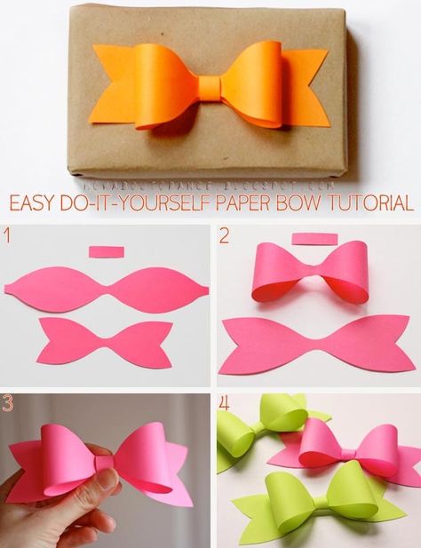 diy paper bow Paper Bows Diy, Paper Bows, Vika Papper, Săpunuri Handmade, Buat Pita, Paper Bow, Kraf Diy, Cadeau Diy, Seni Origami