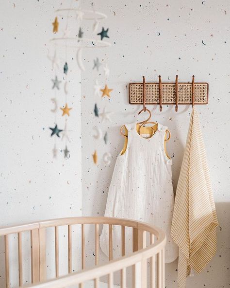 Pehr (@pehr) • Instagram photos and videos Celestial Wallpaper, Chasing Paper, Moon Nursery, Nursery Room Design, Space Baby, Star Nursery, Nursery Inspo, Vintage Nursery, Metallic Wallpaper