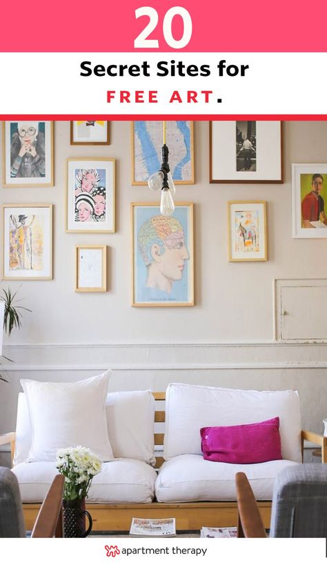 If you aren't artistic enough to draw or paint your own art, adorn those empty walls with free photos, illustrations and patterns that are up for grab online. Here are seven of our favorite, less-than-well-known sources to score free images. Free Printable Wall Art Living Room, Free Gallery Wall Printables, Free Printable Artwork, Living Room Classic, Free Wall Art, Natural Living Room, Free Printable Wall Art, Classic Living Room, Colourful Living Room