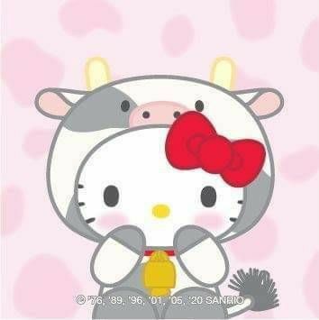 Hello Kitty Poses, Hello Kitty Cow, Hello Kitty Happy, Sanrio Icons, Hello Kitty Imagenes, Kawaii Background, Cute Hello Kitty, Hello Kitty Aesthetic, Hello Kitty Art