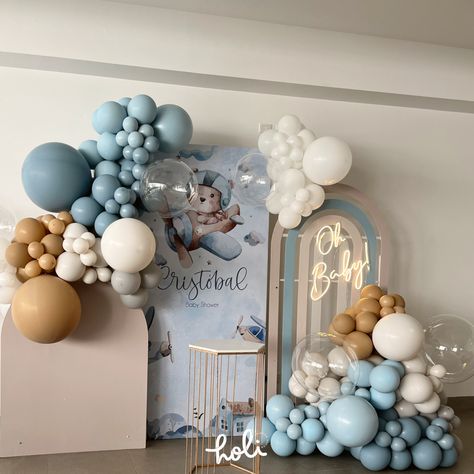 Decoration For First Birthday Boy, Baby Boy Baptismal Theme Ideas, 1st Birthday Decorations Boy, First Birthday Decorations Boy, Rainbow Birthday Decorations, Baby Shower Garcon, Noahs Ark Baby Shower, Baby Boy Fall Outfits, Birthday Theme Decoration