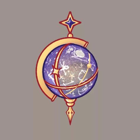 Star Staff Design, Moon Based Character Design, Moon Scepter Design, Moon Themed Character Design, Dnd Space Magic Items, D&d Celestial, Moon Staff Fantasy Art, Gacha Items, Props Art