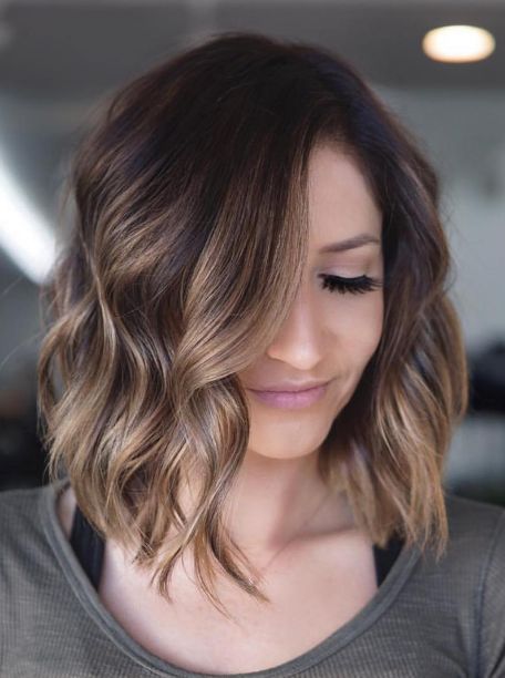 Copper Lob, Easy Short Haircuts, Long Bob Haircuts, Lob Haircut, Brown Hair Balayage, Short Hair Balayage, New Cut, Summer Hair Color, Light Brown Hair