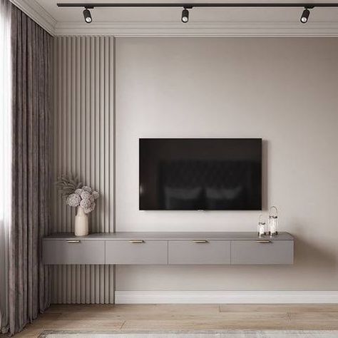 Tv In Room Bedroom, Bedroom Tv Wall Ideas, Tv Wall Bedroom, Tv Unit Bedroom, Bedroom Tv Wall, Bedroom Tv, Living Room Tv Unit Designs, Living Room Tv Unit, Tv Room Design