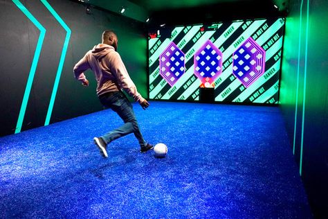 The UK's First Immersive Football Bar And Restaurant Is Opening In London This July • TOCA Social Dave & Busters, Soccer Event, Professional Soccer, Fc Dallas, Soccer Games, Soccer Balls, Soccer Fans, English Premier League, Soccer Training