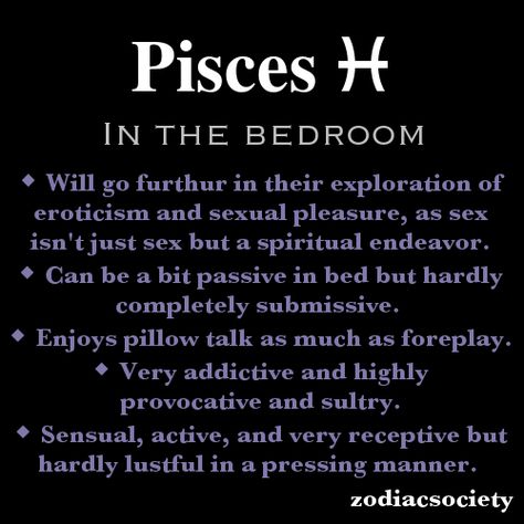 Pisces in the bedroom Zodia Pești, Pisces Personality, Pisces Horoscope, All About Pisces, Pisces Traits, Pisces And Scorpio, Zodiac Pisces, Pisces Girl, Pisces Quotes