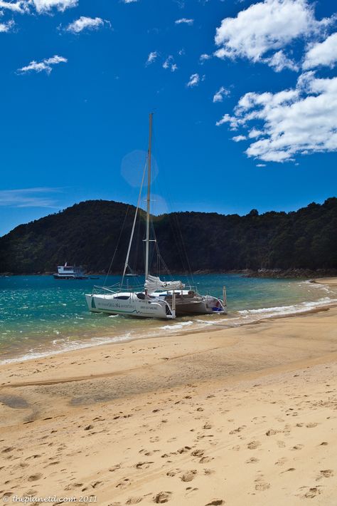 Smooth Sailing in Abel Tasman, New Zealand | The Planet D Adventure Travel Blog Atmospheric Perspective, Abel Tasman, Smooth Sailing, Sailing Adventures, North And South, Sail Boat, Life Is An Adventure, Australia Travel, Trip Planning