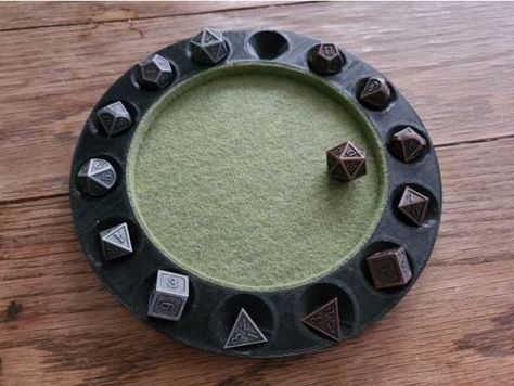 Dnd Kit, Game Room Ideas Man Caves, Dnd Dice Tray, Dnd Diy, Dnd Crafts, Spray Glue, Nerd Crafts, Felt Squares, Board Game Table