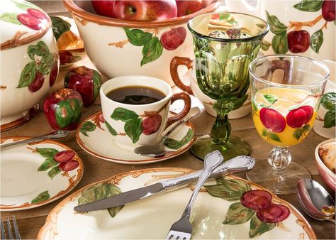 Franciscan Apple Dinnerware, Apple Tablescapes, Apple Tablescape, Franciscan Apple, Apple Decor, Apple Dishes, Franciscan Ware, Apple Pattern, Fine China Dinnerware