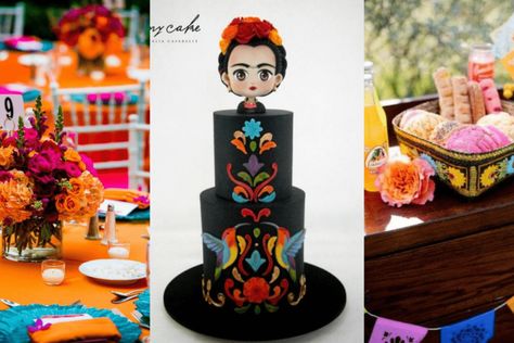 Mexican Party Theme: Throw a Frida Kahlo Quinceanera Frida Kahlo Cake Ideas, Quinceanera Themes Ideas, Frida Kahlo Cake, Mexican Theme Wedding, Quince Themes, Themes Ideas, Quinceanera Decorations, Mexican Party Theme, Quinceanera Themes