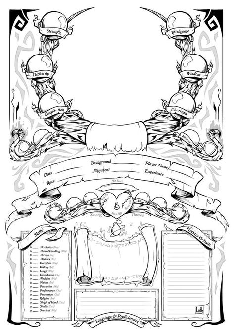 Dnd 5e Character Sheet Barbarian, Dnd Campaign Journal, Dnd Journal Ideas, Pathfinder Character Sheet, Custom Character Sheet, Character Creation Sheet, Dnd Sheet, Dnd Lore, Dm Notes