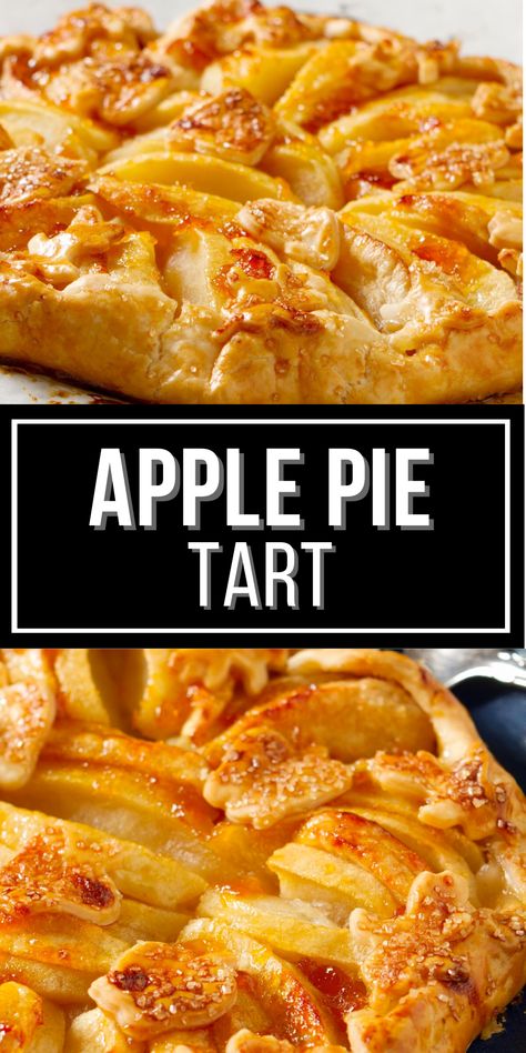 Apple Pie Tart is the perfect blend of a classic apple pie and a fancy French tart; however, this tart is a rustic version that could not be simpler and quicker to bake. Apple Tart Recipe Easy, Apple Pie Tart, Apple Pie Tarts, Rustic Apple Tart, Colonial Recipe, Easy Tart Recipes, French Apple Tart, French Tart, Apple Tart Recipe