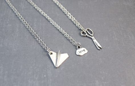 These rock-paper-scissor necklaces for the trio that can never decide on what to do. | 26 Pieces Of Jewelry You'll Want To Share With Your Best Friend Scissor Necklace, Bff Jewelry, Kay Jewelry, Rock Paper Scissors, Bff Necklaces, Friend Jewelry, Best Friend Jewelry, Best Friend Necklaces, Friendship Jewelry