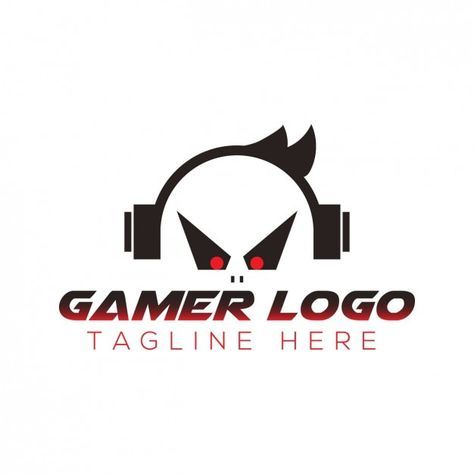 Free vector gamer logo with tagline | Free Vector #Freepik #freevector #business-logo #company-logo #brand-logo #logo Logo With Tagline, Logo No Background, Name Background, Gaming Logo Design, Gamer Logo, Organic Food Logo, Logo Gaming, Learn Computer Coding, Computer Shop