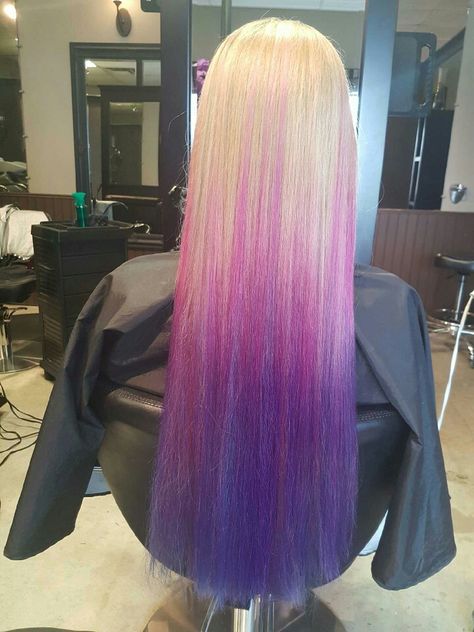 LOVE my new pink and purple ombre hair!!! Purple Black Hair, Blue Purple Hair, Ombre Curly Hair, Purple Streaks, Pink Ombre Hair, Purple Ombre Hair, Pastel Pink Hair, Ombre Hair Blonde, Blonde Roots