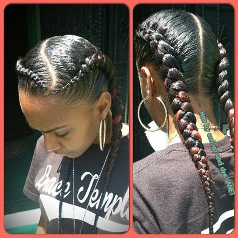 two braids! Different Pictures, Twisted Hair, Goddess Braids Hairstyles, French Braids, Pigtail Hairstyles, Two Braids, Beautiful Braids, Girls Braids, Hairstyle Gallery