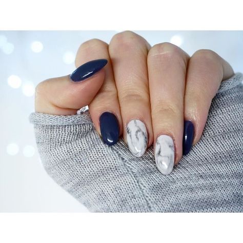 New mani  #shaaanxo #marble                                                                                                                                                     More Marble Acrylic Nails, Gel Nails Long, Dark Blue Nails, Navy Nails, Navy Blue Nails, Marble Nail Designs, Blue Nail Designs, Marble Nails, Prom Nails