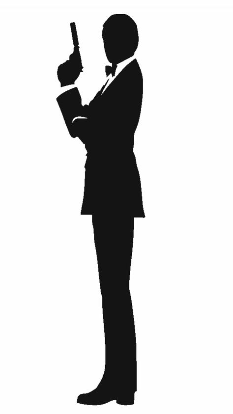 James Bond Silhouette, James Bond Drawing, James Bond Tattoo, 007 Cake, James Bond Cake, Y2k Concept, James Bond Art, 007 Party, Birthday Drawings