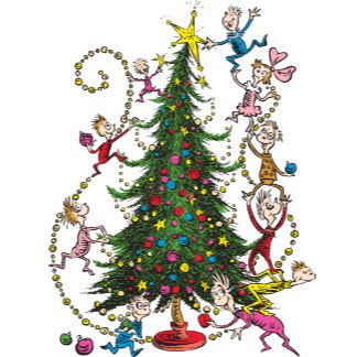 Dr-Seuss - Christmas Tree The Grinch Christmas Tree, Santa House, Grinch Trees, Grinch Christmas Party, Whoville Christmas, The Grinch Christmas, Grinch Christmas Tree, Holiday Canvas, Grinch Christmas Decorations