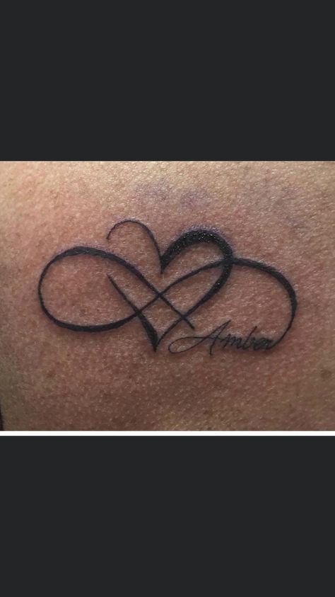 Infinity Heart Tattoo With Initials, Infitiny Tattoo With Name, Infinity Tattoo With Initials, Soulmate Tattoos, Venice Tattoo, Infinity Heart Tattoo, Tattoo Initials, Invisible Tattoo, Infinity Love Tattoo