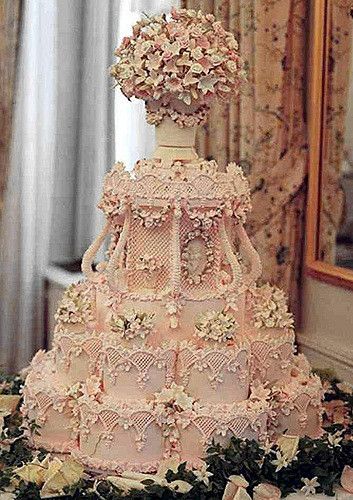 My gorgeous "ice pink" wedding cake by the renowned Cile Bellefleur Burbidge; flavor:  orange blossom. Victorian Wedding Cakes, Victorian Wedding Themes, Cake With Flowers, Pink Wedding Cake, Crazy Cakes, Victorian Wedding, Unique Cakes, Special Cake, Julia Child