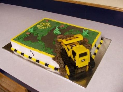 love the idea of the truck digging up the cake Bulldozer Cake, Jack Oconnell, Whipped Cream Icing, Construction Baby Shower, Cream Icing, Cake Decorating With Fondant, 3rd Birthday Cakes, Birthday Cards For Boys, Special Occasion Cakes