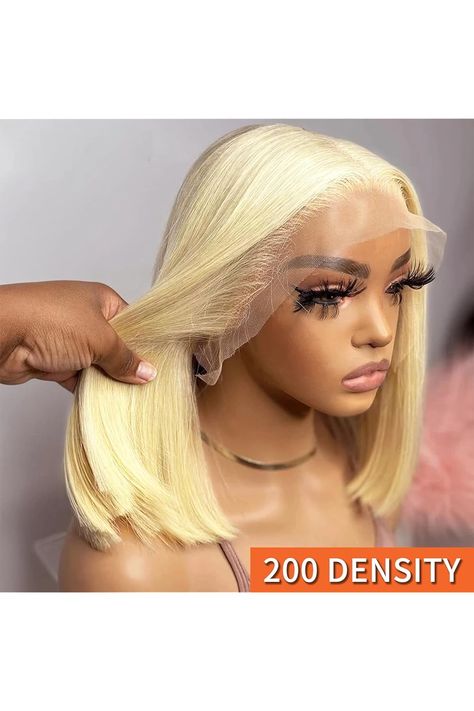 DJFG 613 Bob Wig Human Hair Glueless Blonde Bob Wig Human Hair 200 Density 8 Inch Blonde Wig Human Hair Bob Wig 13x4 HD Frontal Lace Straight Short Wigs For Black Women Bob Lace Front Wigs Human Hair Blonde Bob Wig, Bob Lace Front Wigs, Cosplay Tips, Blonde Bobs, Blonde Wig, Short Wigs, Wigs For Black Women, Womens Wigs, Bob Wigs