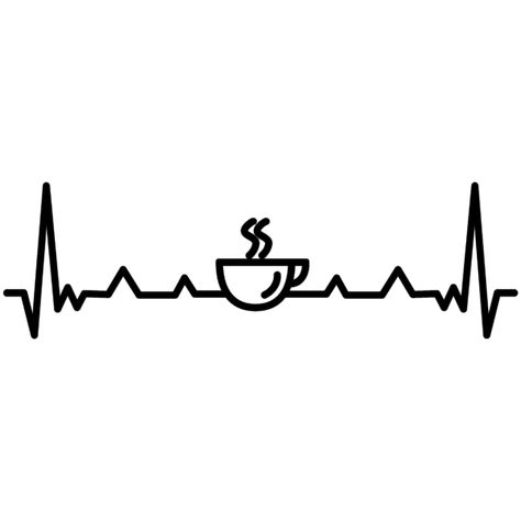 coffee heartbeat Tattoo Of Heartbeat, Heartbeat Svg Free, Heartbeat Images, Coffee Heartbeat, Fast Heartbeat, Design Drawings, Tattoo Design Drawings, In A Heartbeat, Tattoo Design