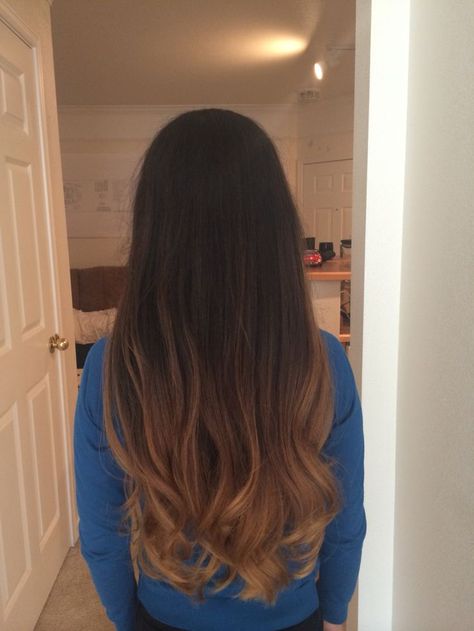 2016 Ombre Hair, Brown Hair Light Ends, Brown Hair Fade, Ombre Hair Brunette, Light Brown Ombre Hair, Black Hair Fade, Dyed Ends Of Hair, Faded Hair Color, Dark Ombre Hair