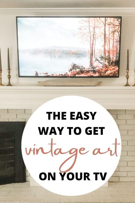 The Free & Easy Way to Get Art on Your Smart TV…and Make it Look Like a Picture! Printable Vintage Art, Tv Display, Hanging Picture Frames, Lake Living, Free Frames, Simple Pictures, Printable Vintage, London United Kingdom, Autumn Landscape