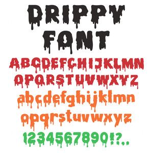 Drippy Font, Paint Font, Create Text, Doodle Art Journals, Hand Lettering Alphabet, Halloween Fonts, Bullet Journal Art, Retro Font, Silhouette Design Store