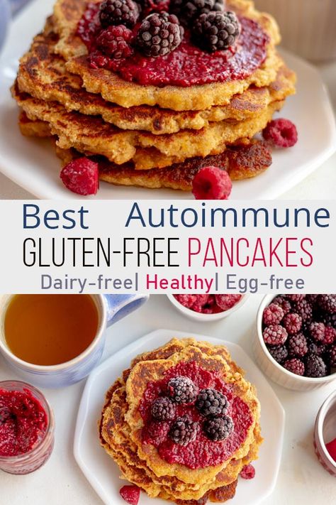 Aip Pancakes, Paleo Pancake Recipe, Paleo Pancake, Grain Free Pancakes, Egg And Grapefruit Diet, Aip Breakfast, Autoimmune Paleo Recipes, Aip Paleo Recipes, Egg Diet Plan