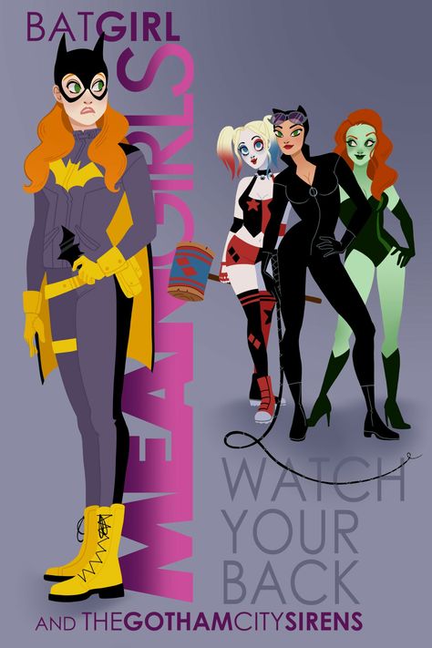 Batgirl In Mean Girls Vs The Sirens Amanda Allen, Poison Ivy Comic, Dc Fanart, Poison Ivy Dc Comics, Harley And Joker Love, Harley Quinn Quotes, Harley Quinn Artwork, Gotham Girls, Harley Quinn Comic